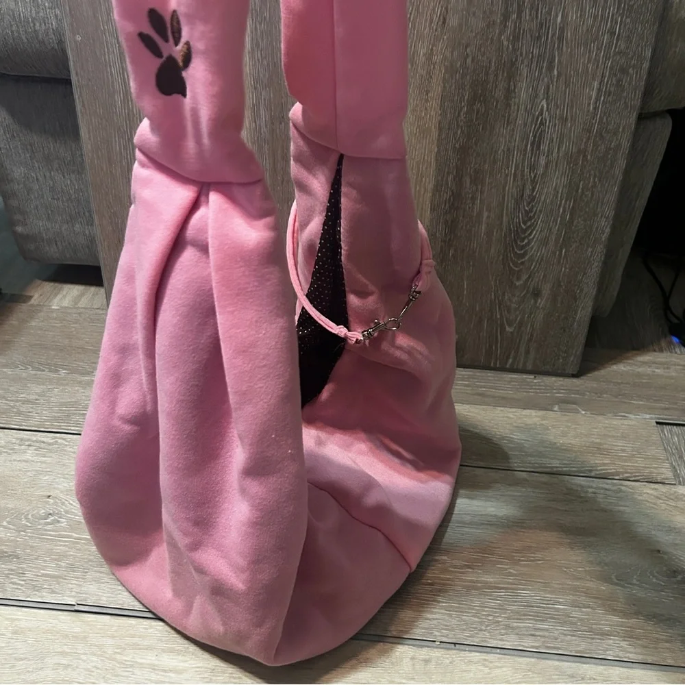 Pink Pet Sling Carrier | Small Dog or Cat | Travel Tote | Soft & Secure